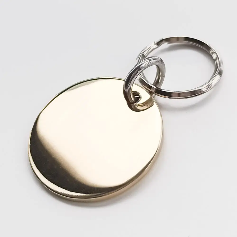 WoofMark Engraved Dog ID Tag – Custom Steel or Brass Pet Name Tag