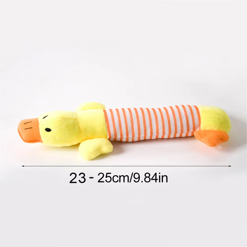 Brinquedo de pelúcia engraçado para cachorro, imitação de animal, sem enchimento - brinquedo de mastigar que faz barulho e amassa