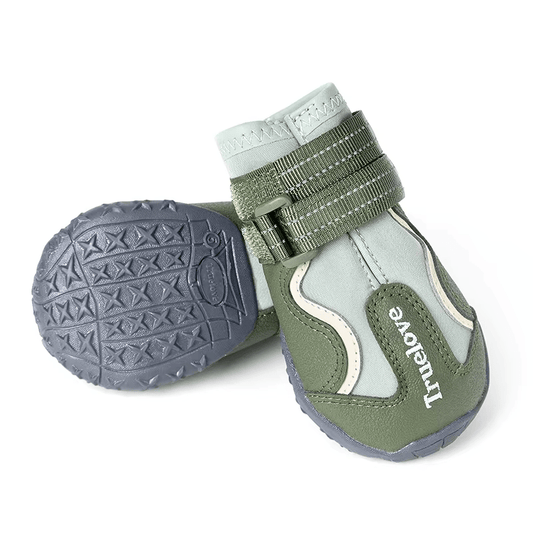 Green Waterproof Pet Trail Shoes with TPR Sole and Reflective Straps - The Fur Pal Dog quality premiumdogsupplies
