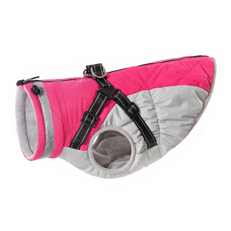 Waterproof Winter Dog Jacket with Harness