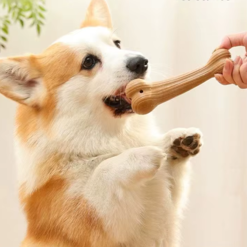 Brinquedo de mastigar para cães resistente a mordidas em formato de osso
