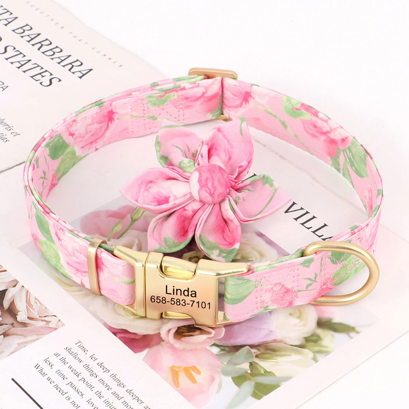 Blush Blossom - Pawsona Custom Collar