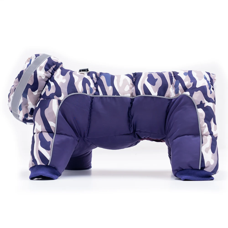 Waterproof Winter Dog Snowsuit with Full Belly Cover