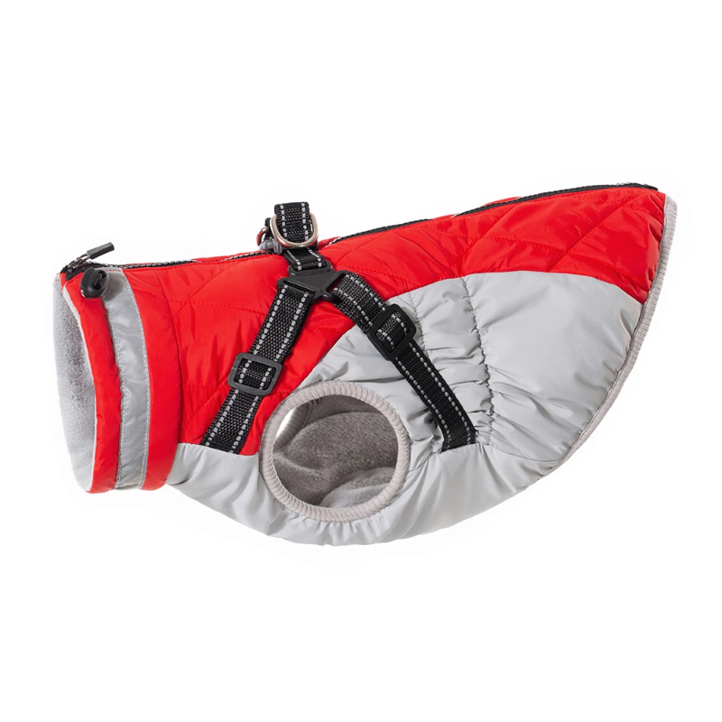 Waterproof Winter Dog Jacket with Harness