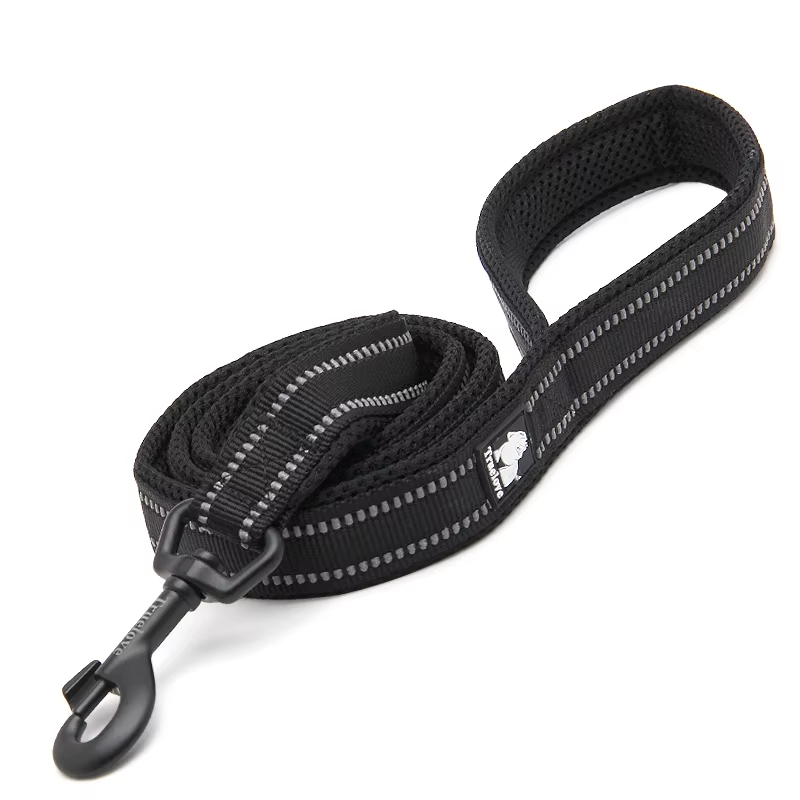 Coleira de malha refletora premium para cães – acolchoada macia e nylon 3M