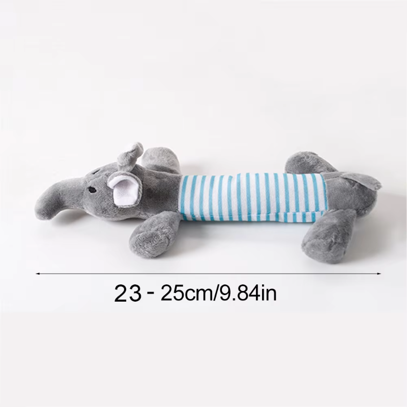 Brinquedo de pelúcia engraçado para cachorro, imitação de animal, sem enchimento - brinquedo de mastigar que faz barulho e amassa