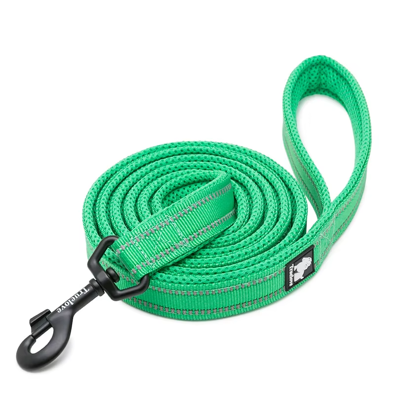 Coleira de malha refletora premium para cães – acolchoada macia e nylon 3M