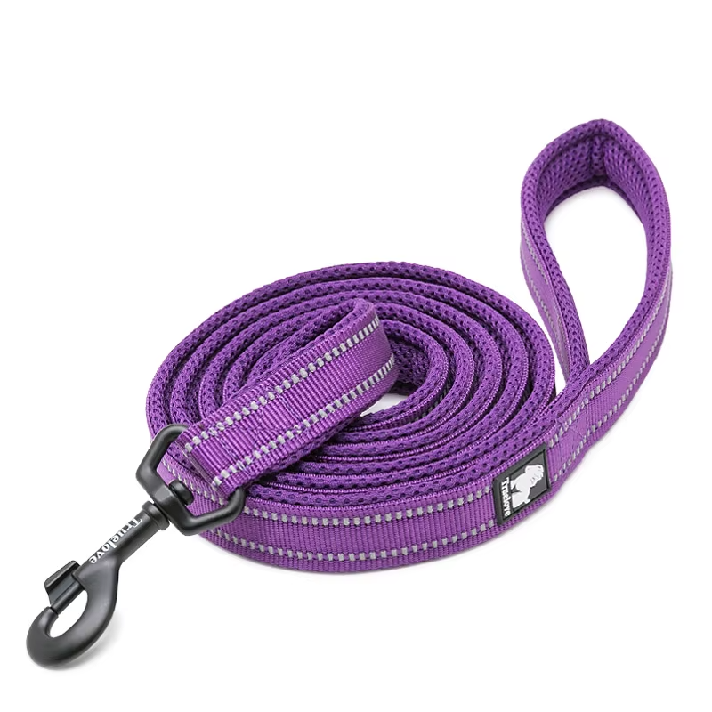 Coleira de malha refletora premium para cães – acolchoada macia e nylon 3M