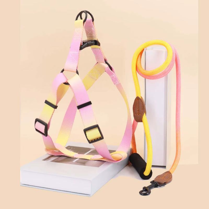 Let your dog move in comfort and style with the ComfortFit Harness and Leash Set. Vibrant colors, secure fit, and reliable grip for everyday adventures! lemonade