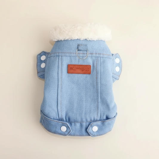 Casaco para cão estilo jeans