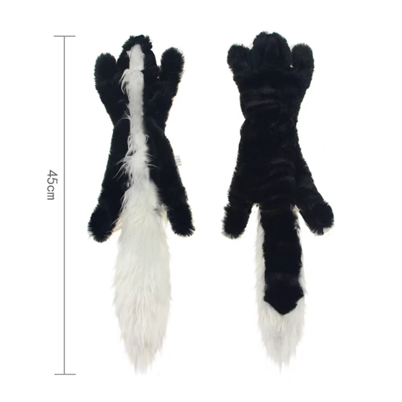 Brinquedo de pelúcia engraçado para cachorro, imitação de animal, sem enchimento - brinquedo de mastigar que faz barulho e amassa