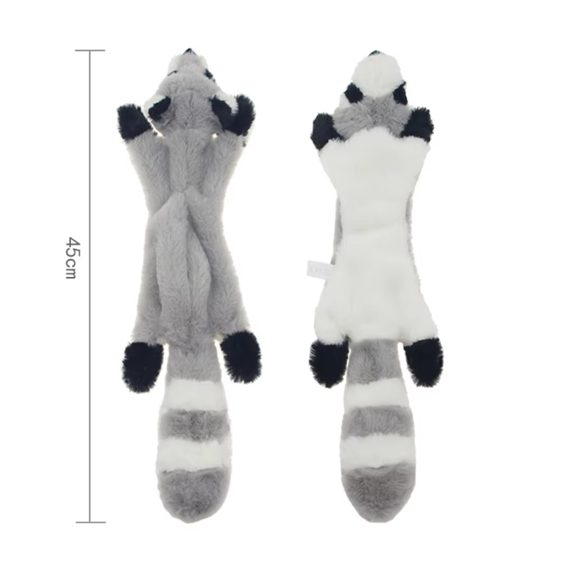 Brinquedo de pelúcia engraçado para cachorro, imitação de animal, sem enchimento - brinquedo de mastigar que faz barulho e amassa