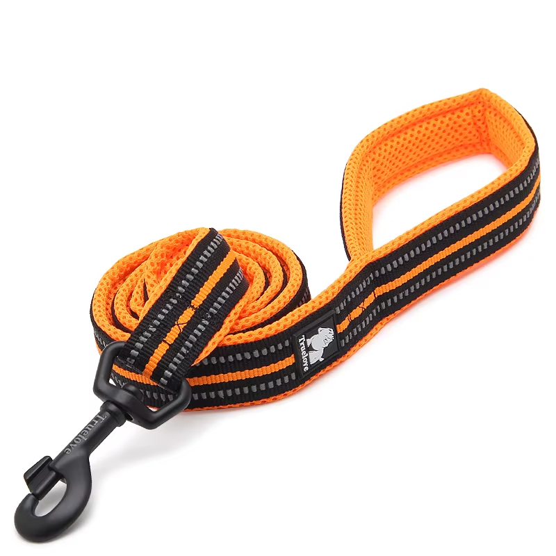 Coleira de malha refletora premium para cães – acolchoada macia e nylon 3M