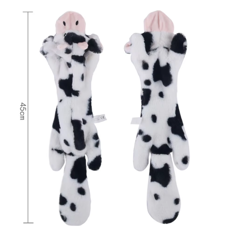 Brinquedo de pelúcia engraçado para cachorro, imitação de animal, sem enchimento - brinquedo de mastigar que faz barulho e amassa