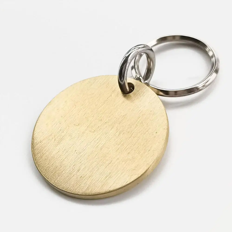 WoofMark Engraved Dog ID Tag – Custom Steel or Brass Pet Name Tag
