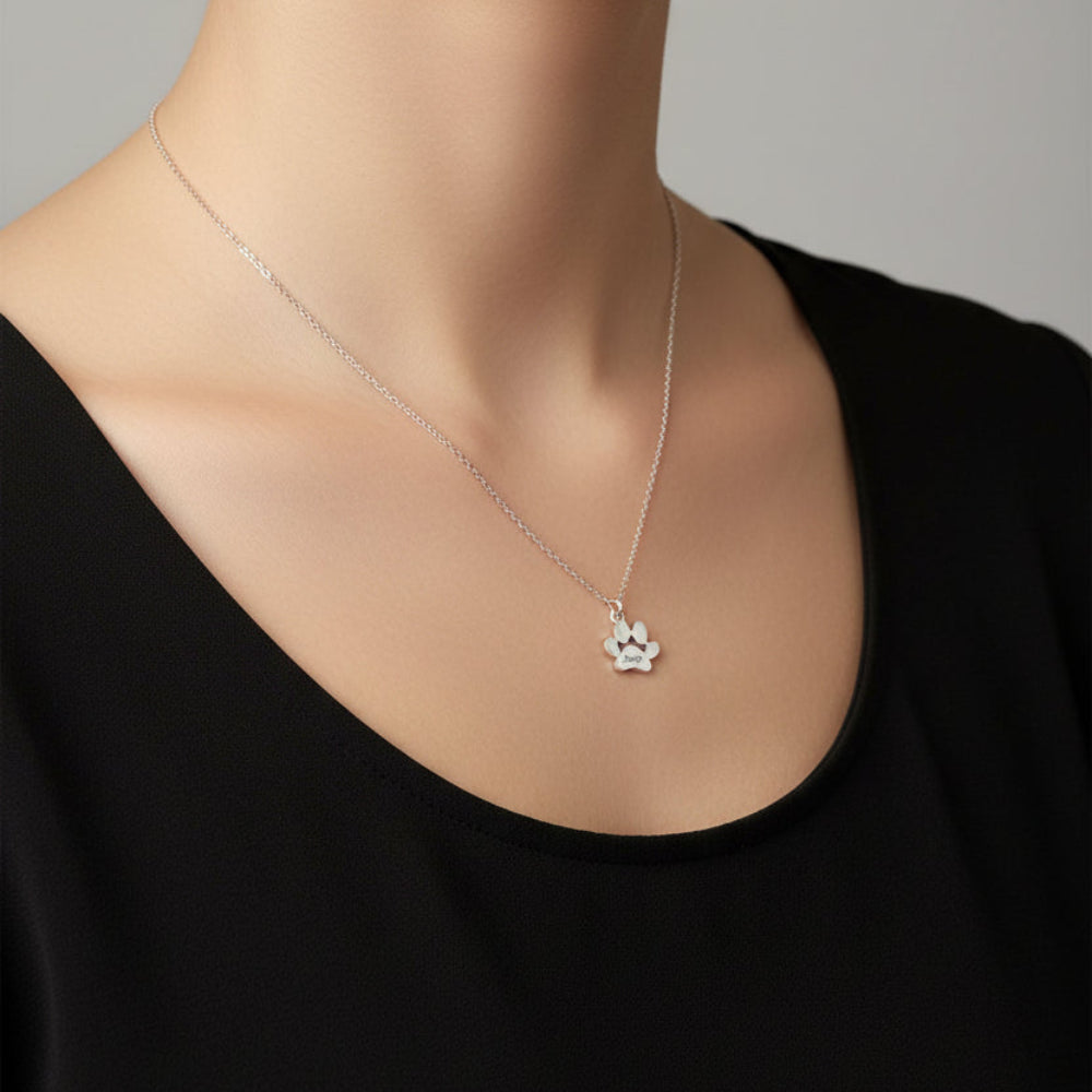 Collar Personalizado con Huella de Pata y el Nombre de tu Perro 🐾