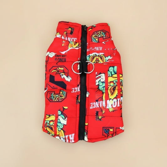 Keep your large dog protected with our All-Weather Outdoor Jacket. Waterproof, durable, and secure, it’s perfect for Doberman Pinschers, Golden Retrievers, and more. red top