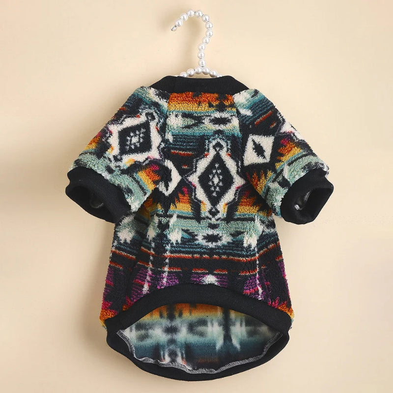 Wrap your small dog in style and comfort with our Cozy Chic Woolen Sweater. Perfect for Chihuahuas, Schnauzers, and puppies, this fleece pullover is a must-have for cooler weather walks. black 1