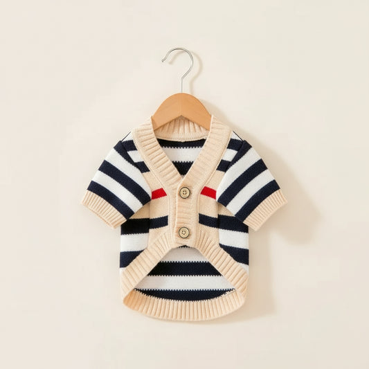 Cardigã Listrado Aconchegante