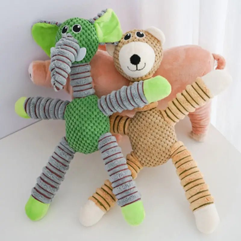 IndestructiPaw Squeaky Elephant Plush Chew Toy - The Fur Pal Dog quality premiumdogsupplies