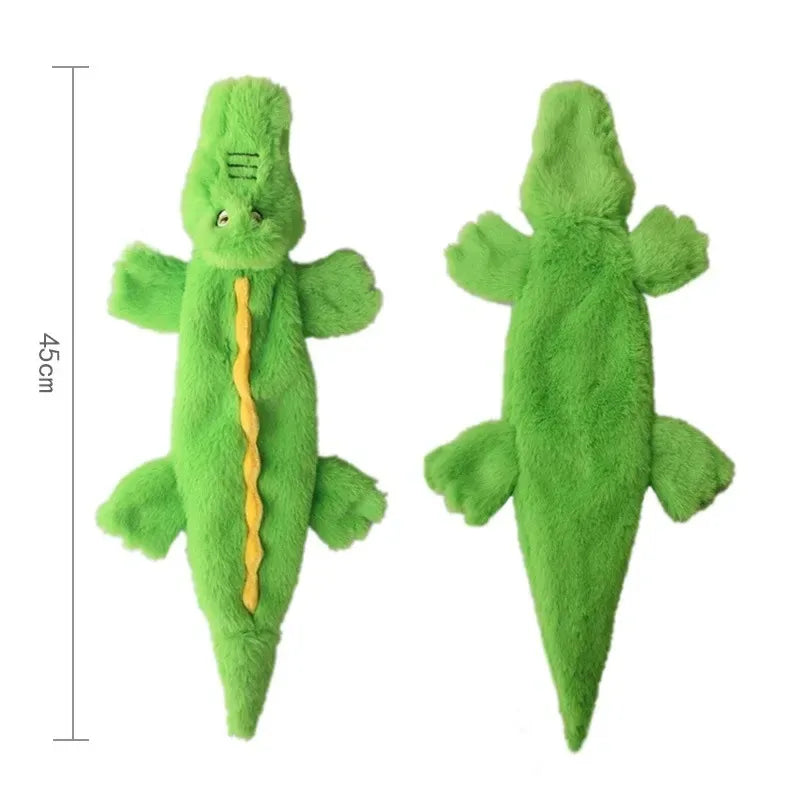 Brinquedo de pelúcia engraçado para cachorro, imitação de animal, sem enchimento - brinquedo de mastigar que faz barulho e amassa
