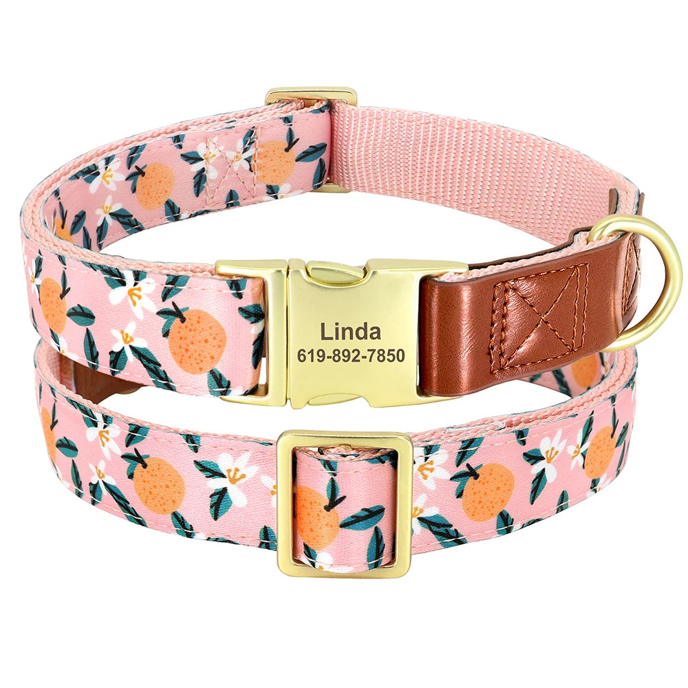 Bloom in Peach Blush: Bloom & Be Found โ Custom Floral Dog Collar