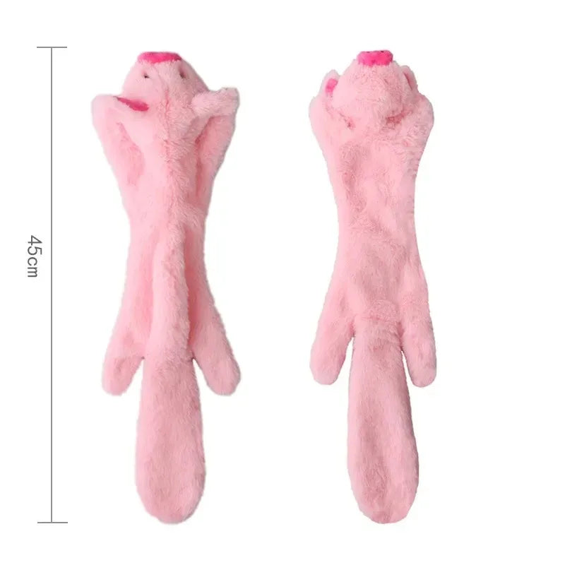 Brinquedo de pelúcia engraçado para cachorro, imitação de animal, sem enchimento - brinquedo de mastigar que faz barulho e amassa