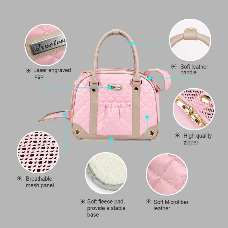 The Fur Pal x TRUELOVE: Fashion Pet Carrier Handbag - Stylish & Portable Travel Solution