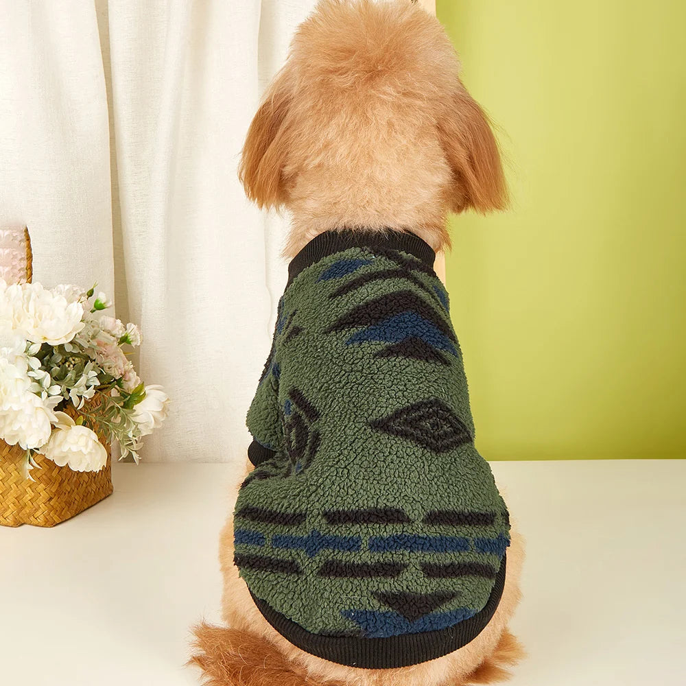 Suéter WoofWool Pullover para cães de pequeno e médio porte - Verde Exército