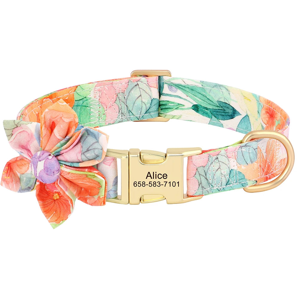 Buquê de Flores - Coleira Personalizada Pawsona