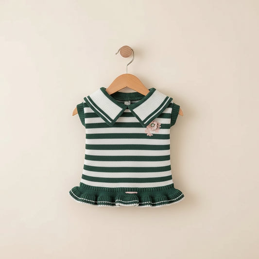 Vestido de tutú de rayas verdes