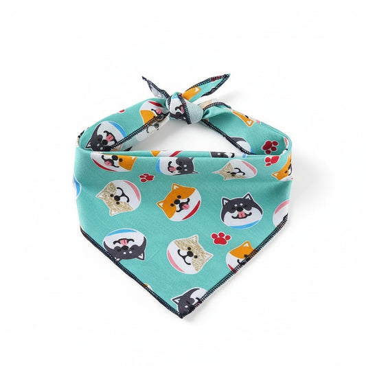 Rostos de cachorros turquesa