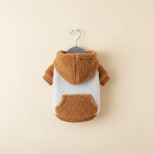 Suéter con capucha de forro polar bereber