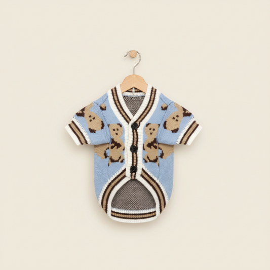 Cardigan às riscas BlueBear