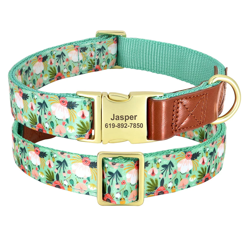 Bloom in Meadow Mint β Bloom & Be Found β Custom Floral Dog Collar