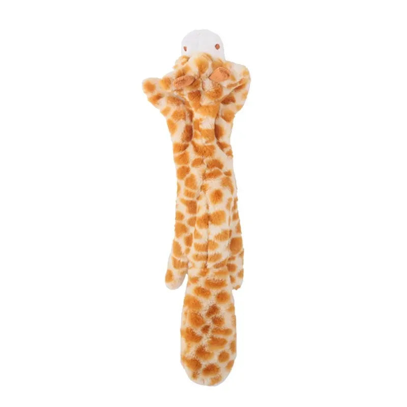 Brinquedo de pelúcia engraçado para cachorro, imitação de animal, sem enchimento - brinquedo de mastigar que faz barulho e amassa