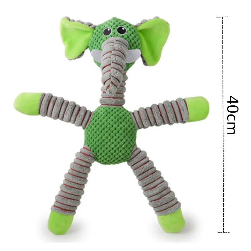IndestructiPaw Squeaky Elephant Plush Chew Toy - The Fur Pal Dog quality premiumdogsupplies