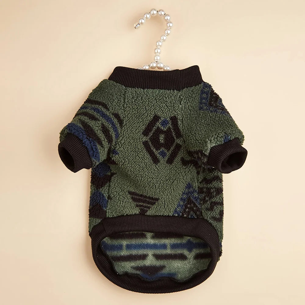 Suéter WoofWool Pullover para cães de pequeno e médio porte - Verde Exército