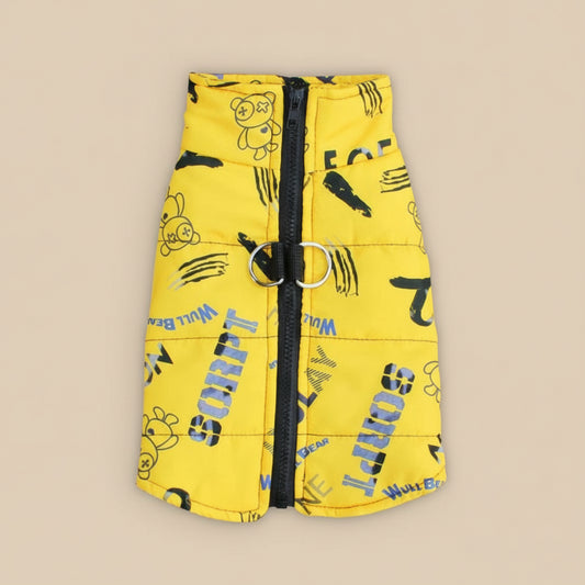 Keep your large dog protected with our All-Weather Outdoor Jacket. Waterproof, durable, and secure, it’s perfect for Doberman Pinschers, Golden Retrievers, and more. yellow