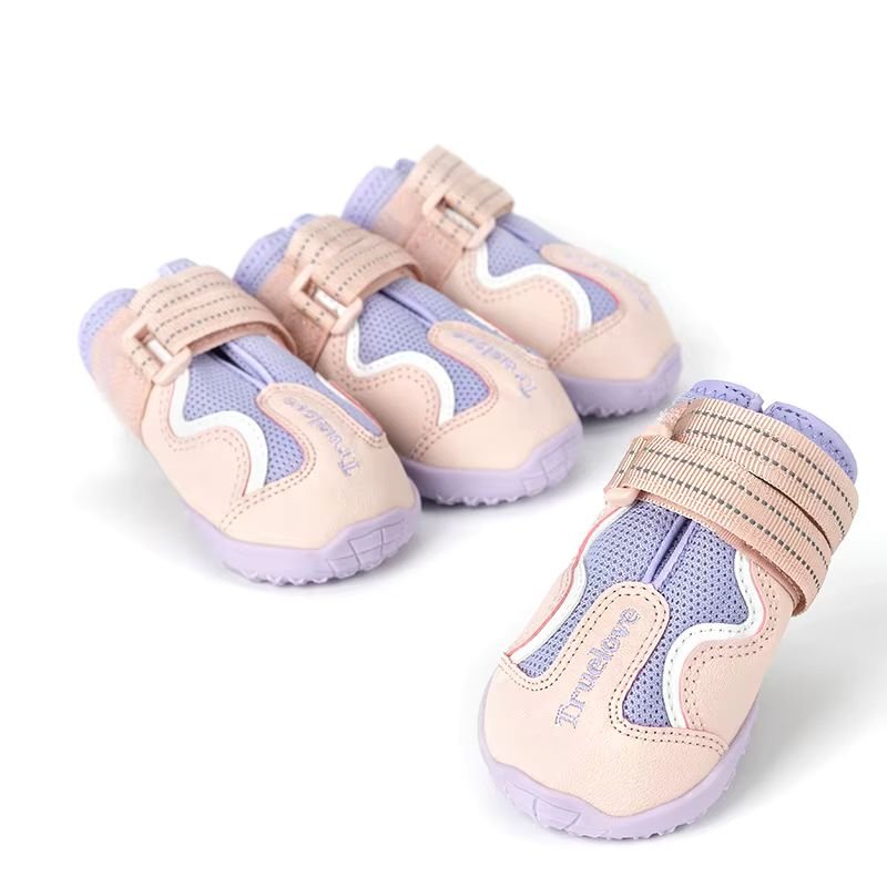 Breathable Dog Shoes with TPR Sole - Flexible and Protective Outdoor Boots Lavender - The Fur Pal Dog quality premiumdogsupplies