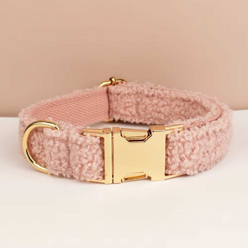Pink Teddy Personalized Dog Bow, Collar, Leash & Harness Set