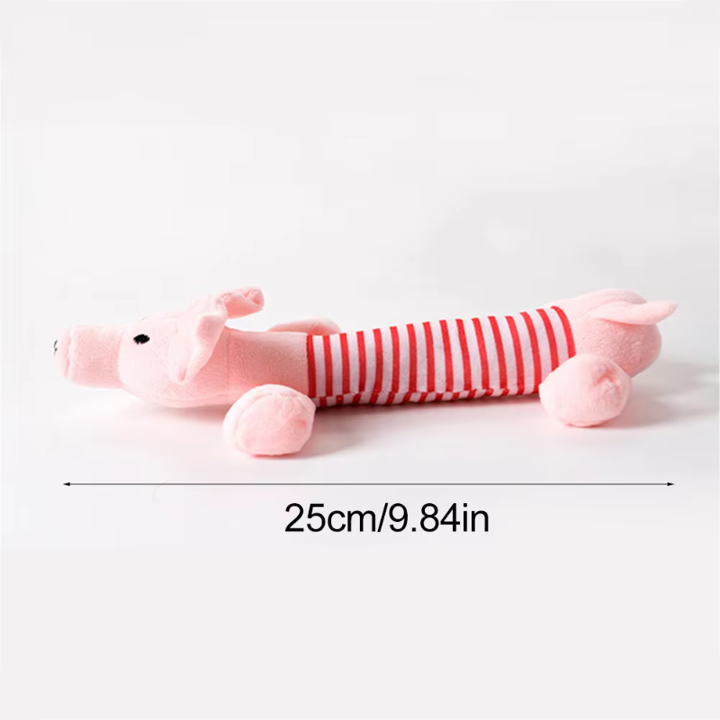 Brinquedo de pelúcia engraçado para cachorro, imitação de animal, sem enchimento - brinquedo de mastigar que faz barulho e amassa