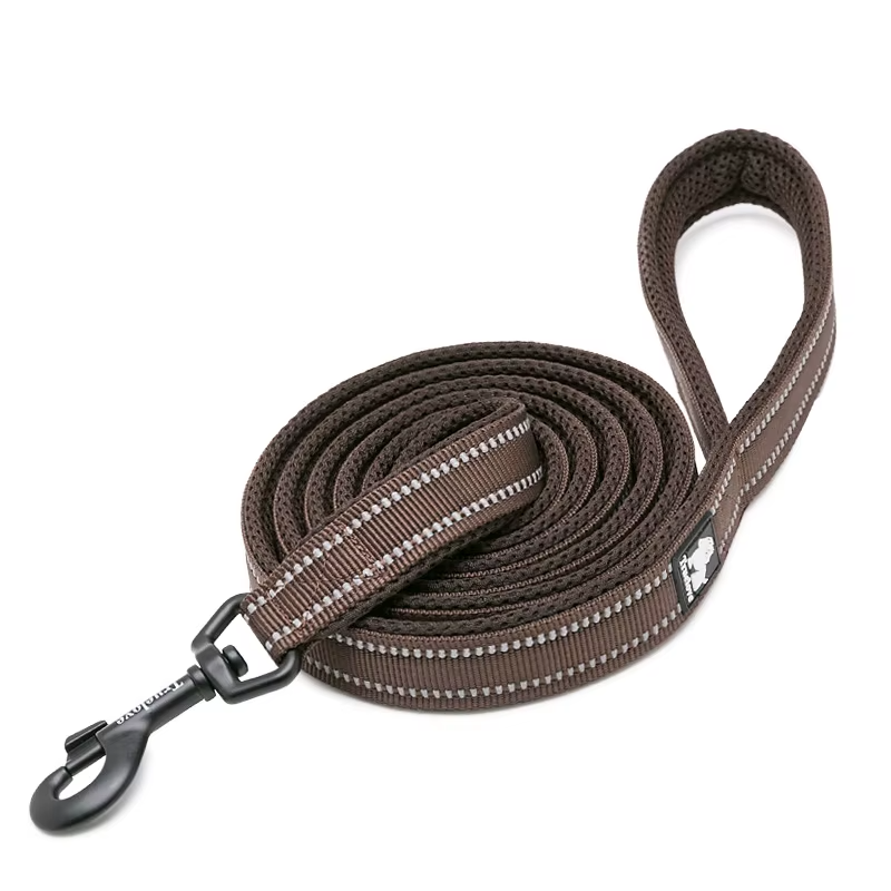 Coleira de malha refletora premium para cães – acolchoada macia e nylon 3M