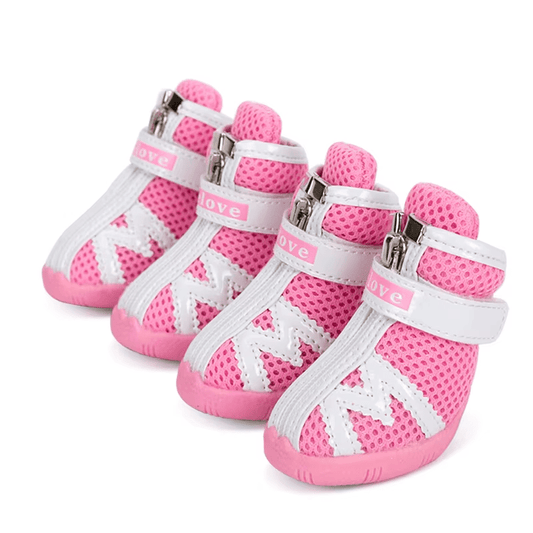 Pink TrueLove All - Terrain Dog Boots - Mesh Comfort & Protection - The Fur Pal Dog quality premiumdogsupplies