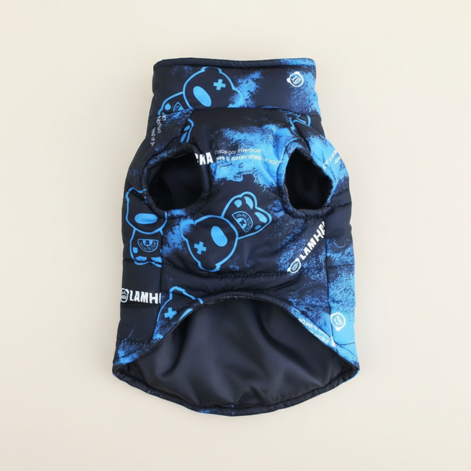 Keep your large dog protected with our All-Weather Outdoor Jacket. Waterproof, durable, and secure, it’s perfect for Doberman Pinschers, Golden Retrievers, and more. blue legs