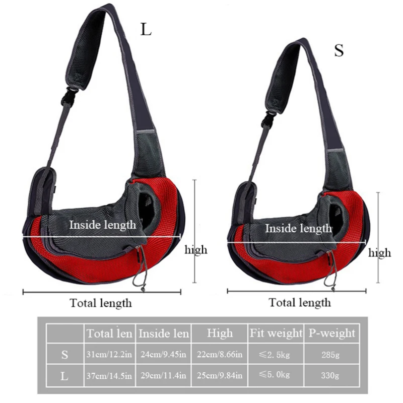 Mochila portátil tipo bandolera para mascotas