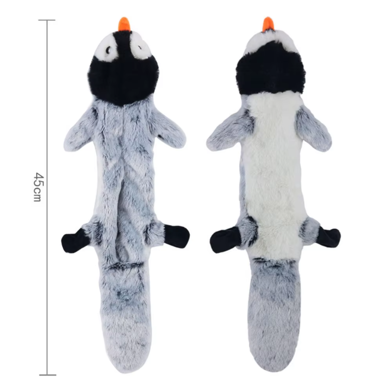 Brinquedo de pelúcia engraçado para cachorro, imitação de animal, sem enchimento - brinquedo de mastigar que faz barulho e amassa