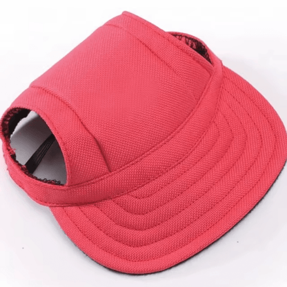 Red Canvas Dog Baseball Hat - Stylish Summer Cap for Small Dogs - The Fur Pal Dog quality premiumdogsupplies