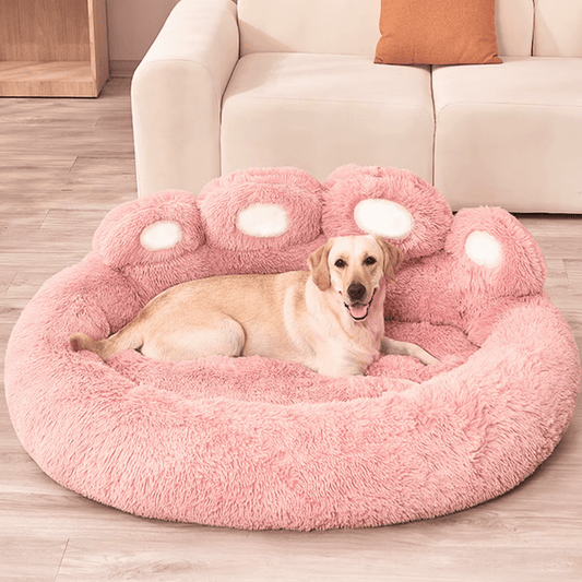 Soft Retreat Pet Pink Paw Bed - Cozy Comfort for Your Furry Friend - The Fur Pal Dog quality premiumdogsupplies