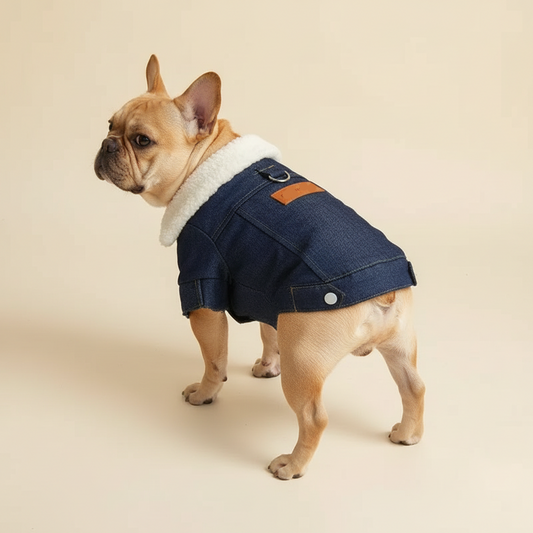 Casaco para cão estilo jeans